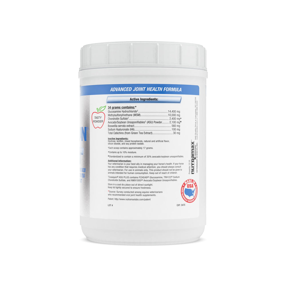 Nutramax Cosequin ASU powder spoon for easy dosing in horses.