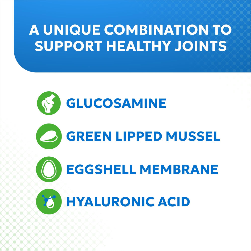 Nutramax Cosequin Elements with glucosamine promotes flexible joints for active dogs.