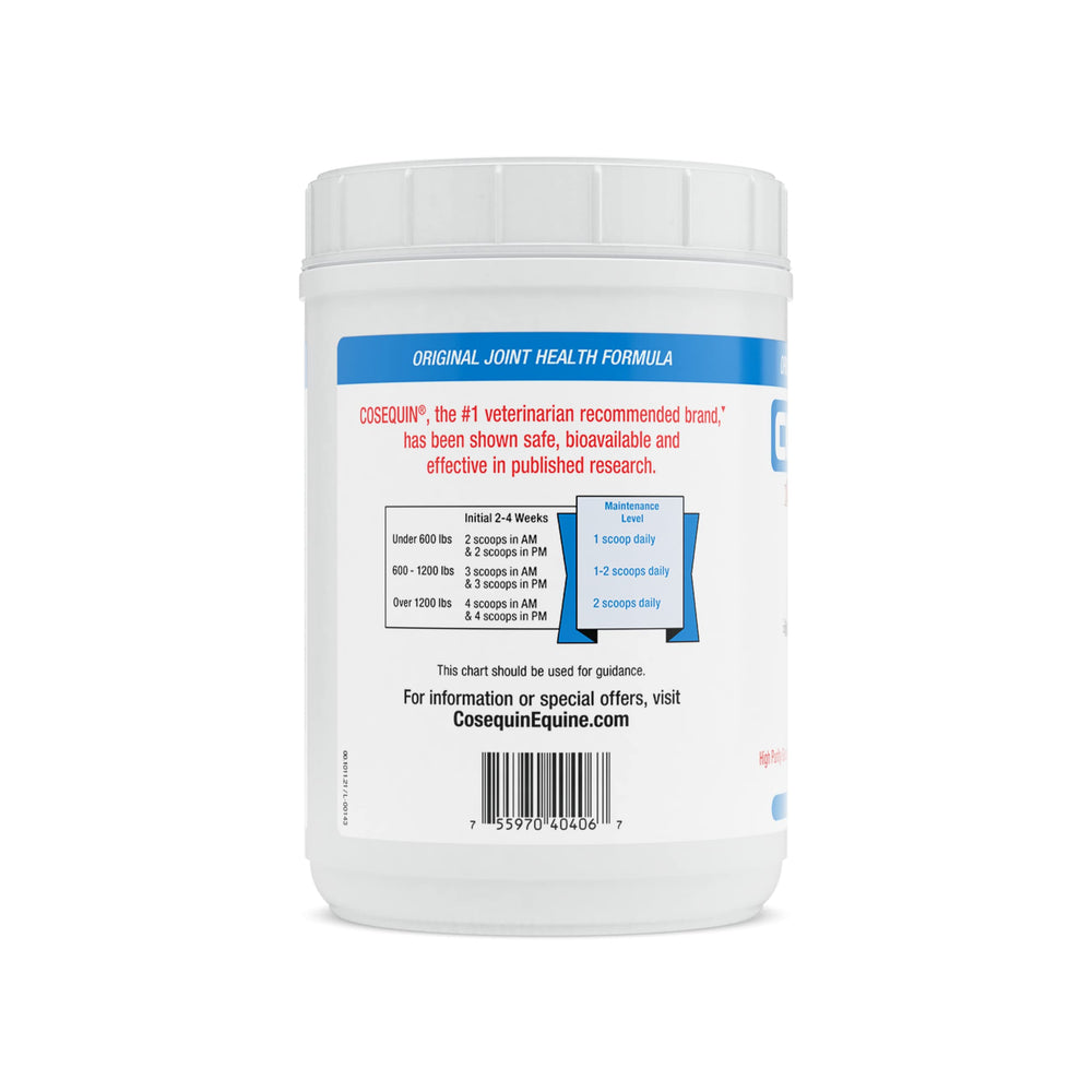 Nutramax Cosequin Original ingredients: glucosamine and chondroitin for joint support