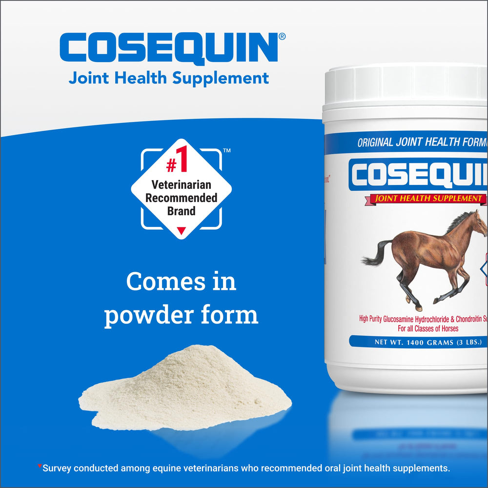 Nutramax Cosequin Original 700g packaging front illustrating horse joint care.