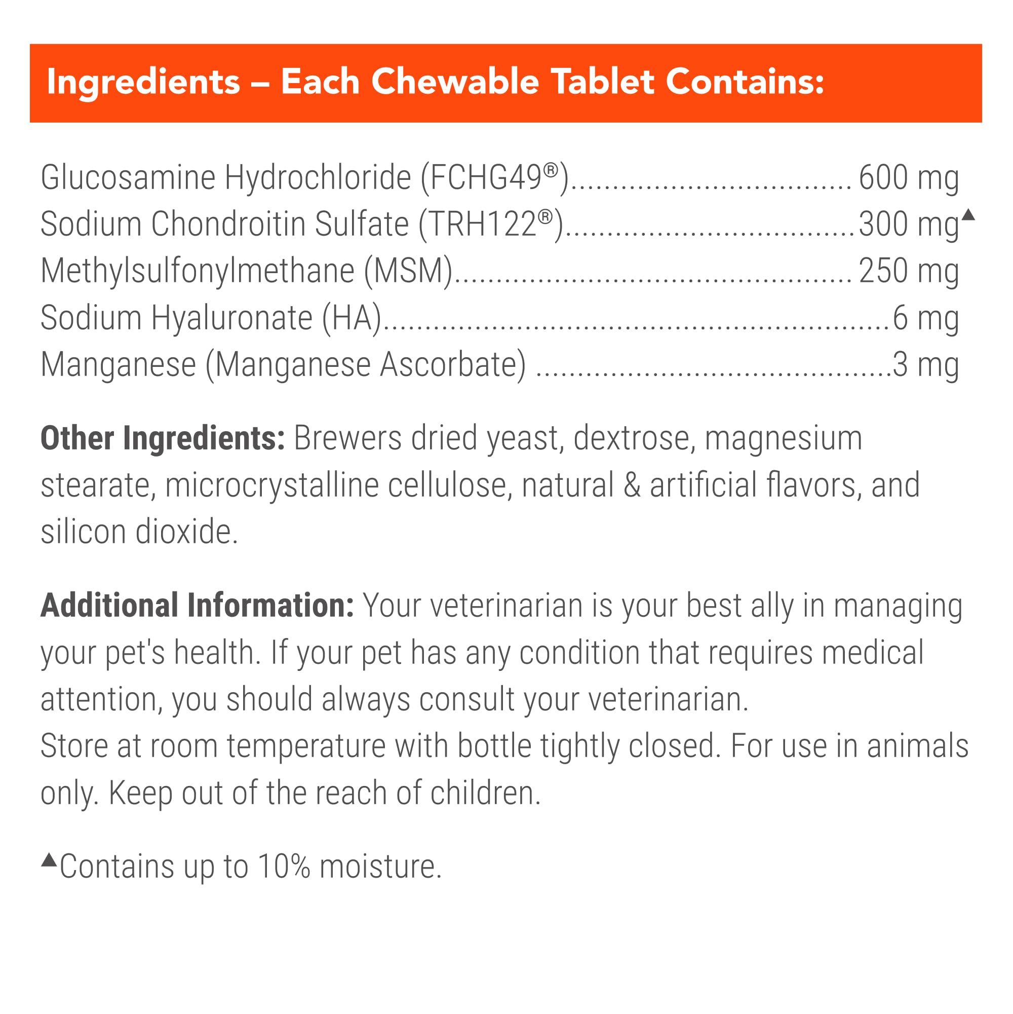 Nutramax Cosequin serving dog treat ready to use