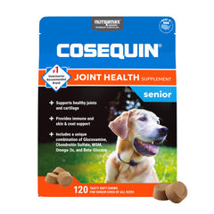 Nutramax Cosequin soft chews bottle supporting senior dog joints