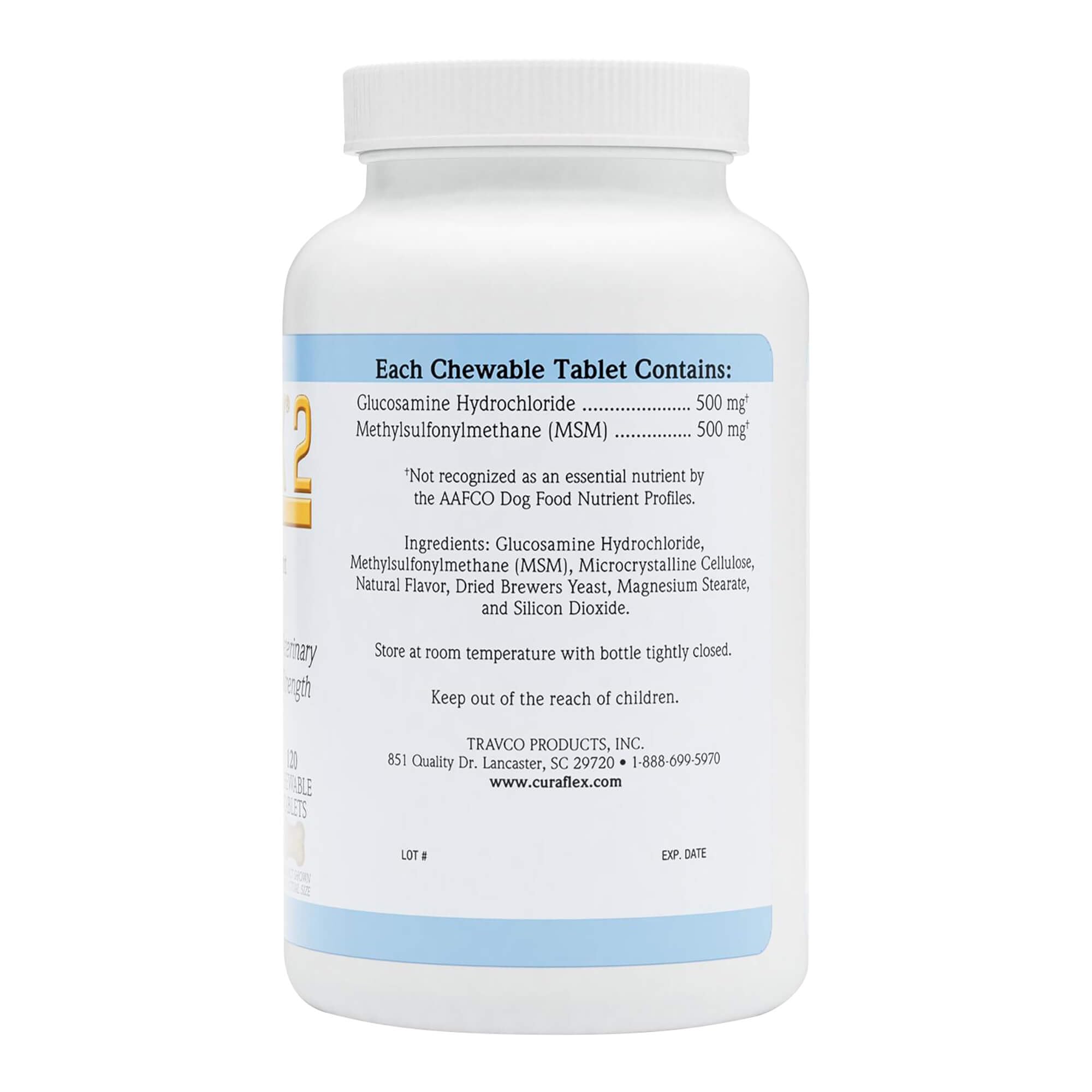 Curaflex 2 bottle packaging showcasing premium joint health supplement for pets