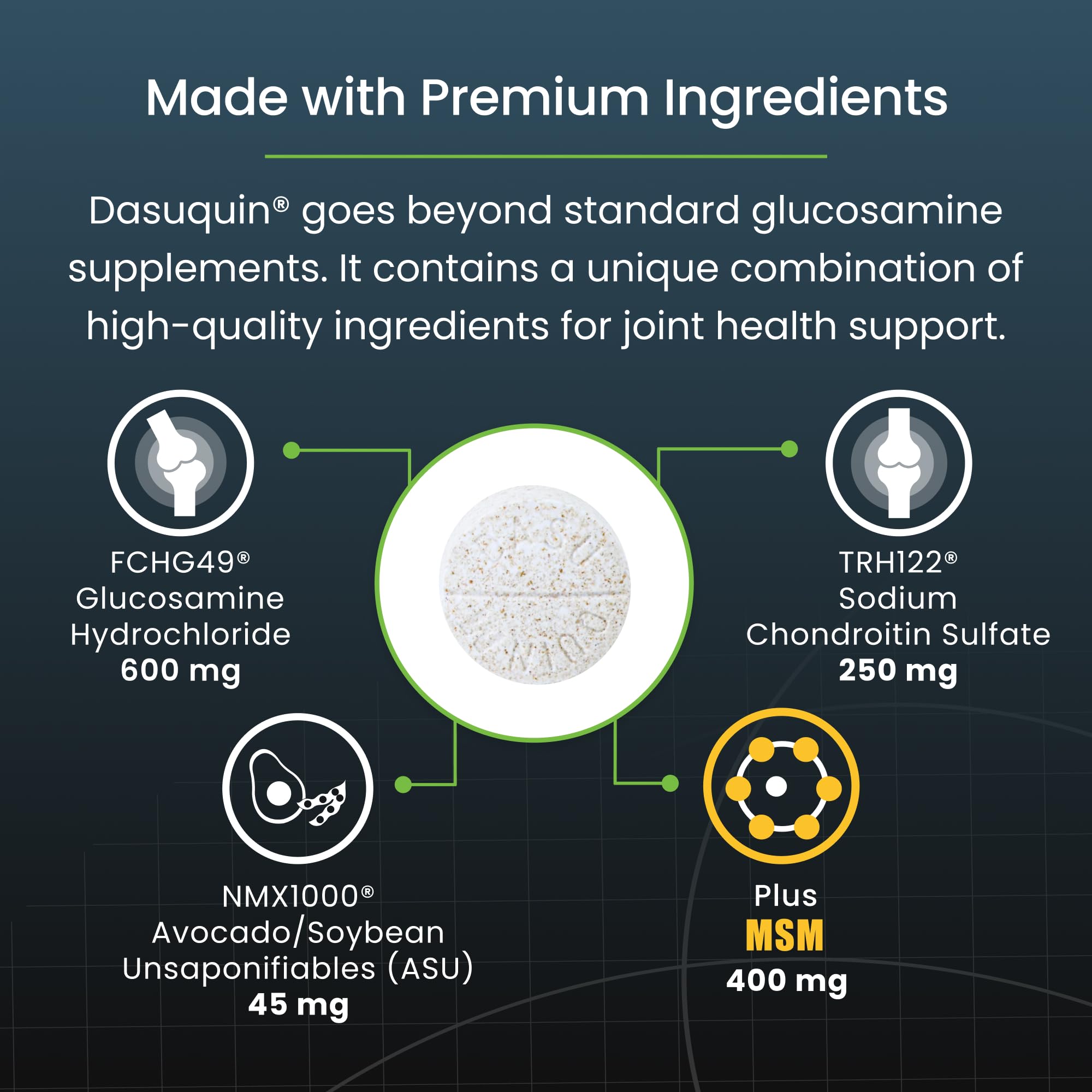 Nutramax Dasuquin boswellia serrata extract highlight in the formula.