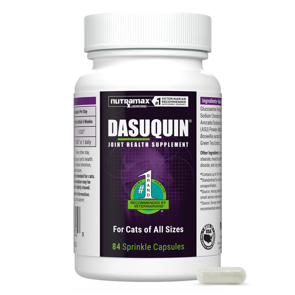 Nutramax Dasuquin cat capsules for easy joint support