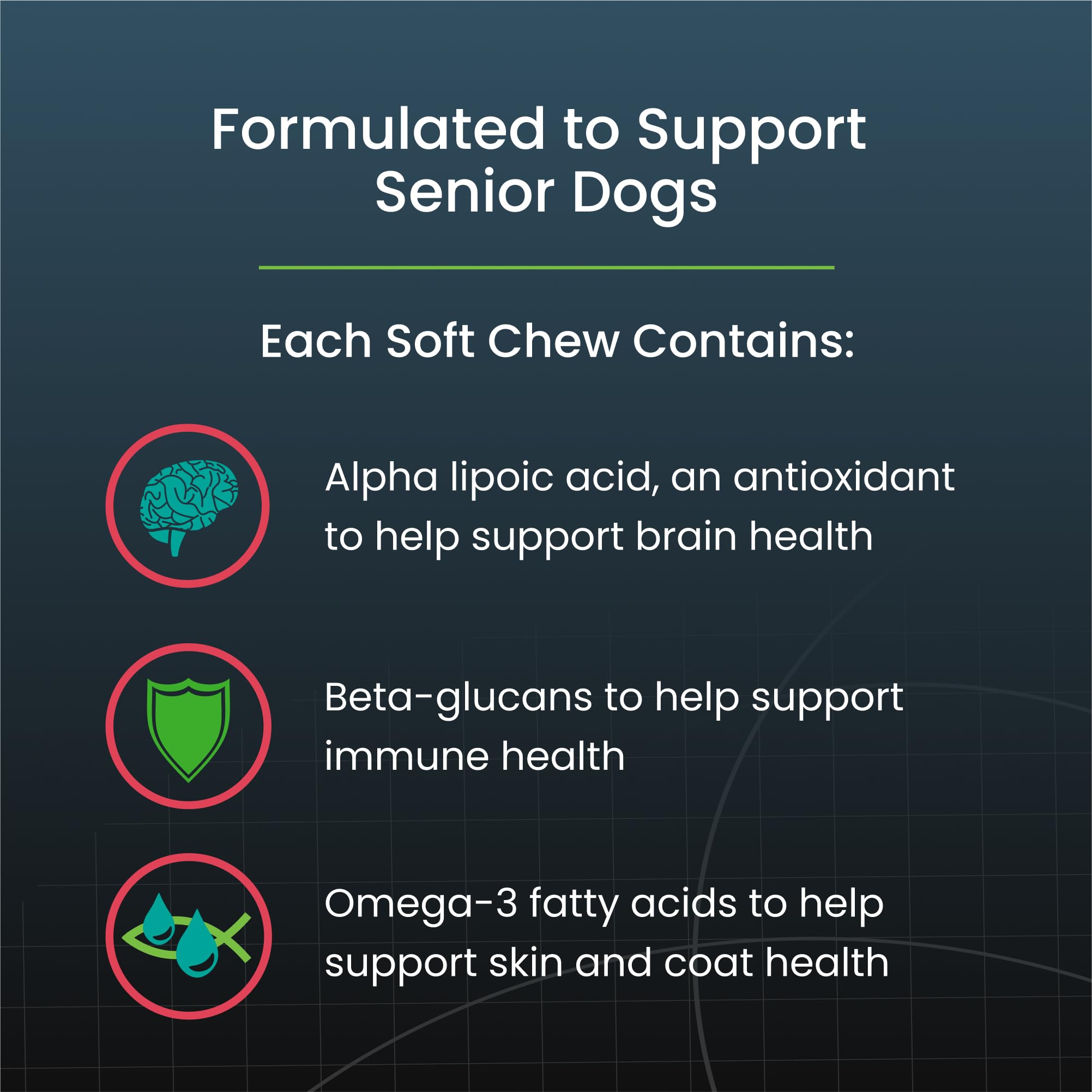 Senior dog enjoying Dasuquin chews as part of daily routine