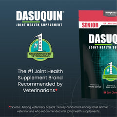 Dasuquin senior dogs packaging highlighting omega-3 and immune support