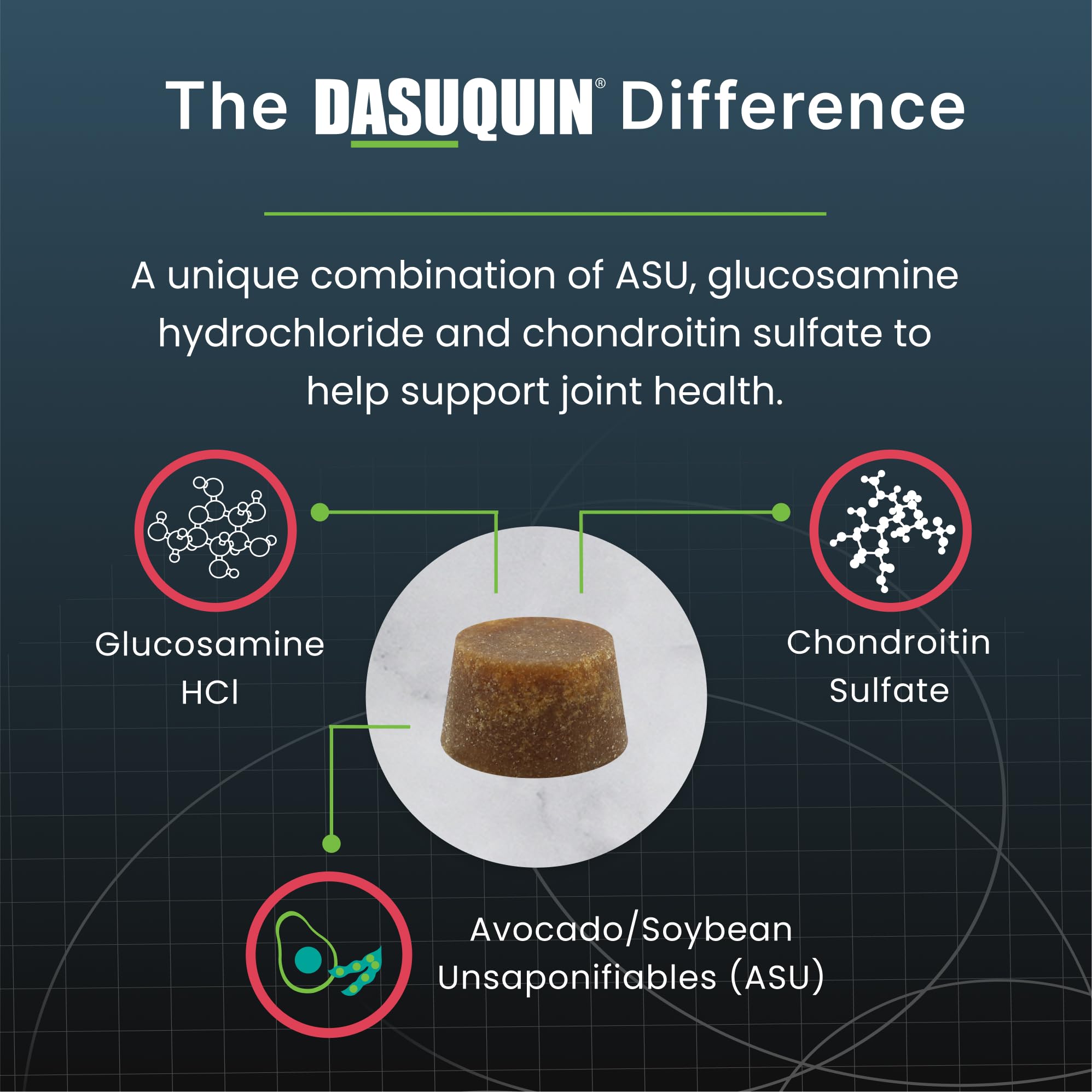 Dasuquin soft chews close-up showing texture for seniors
