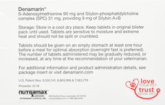 Nutramax Denamarin bottle with tablets highlighting liver health for dogs and cats