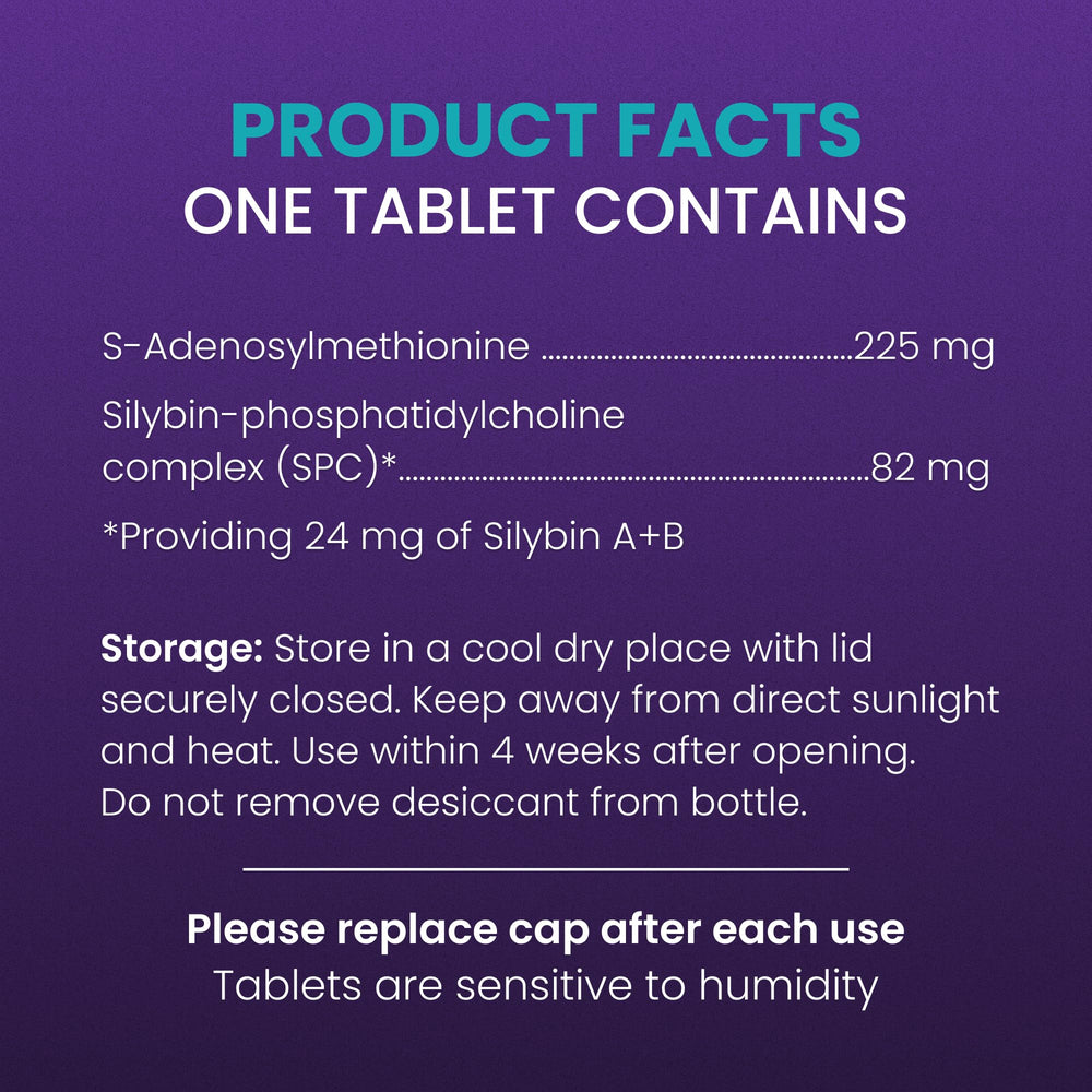 SAMe and silybin graphic illustrating liver support ingredients