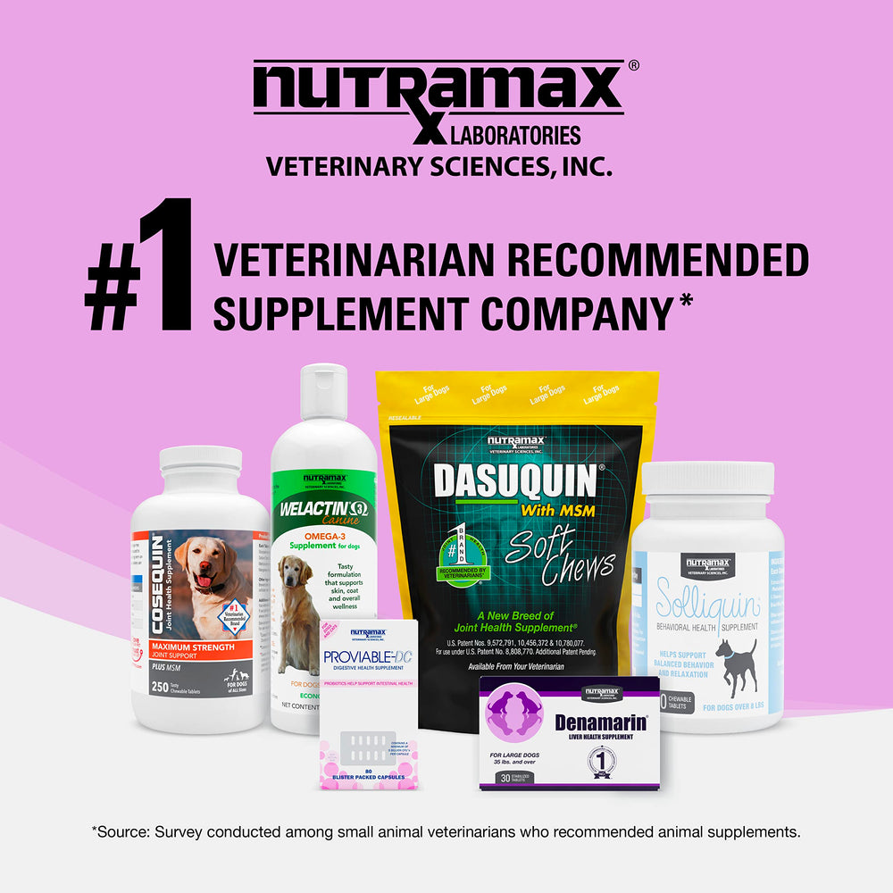 Nutramax Denosyl from a veterinarian-recommended supplement company.