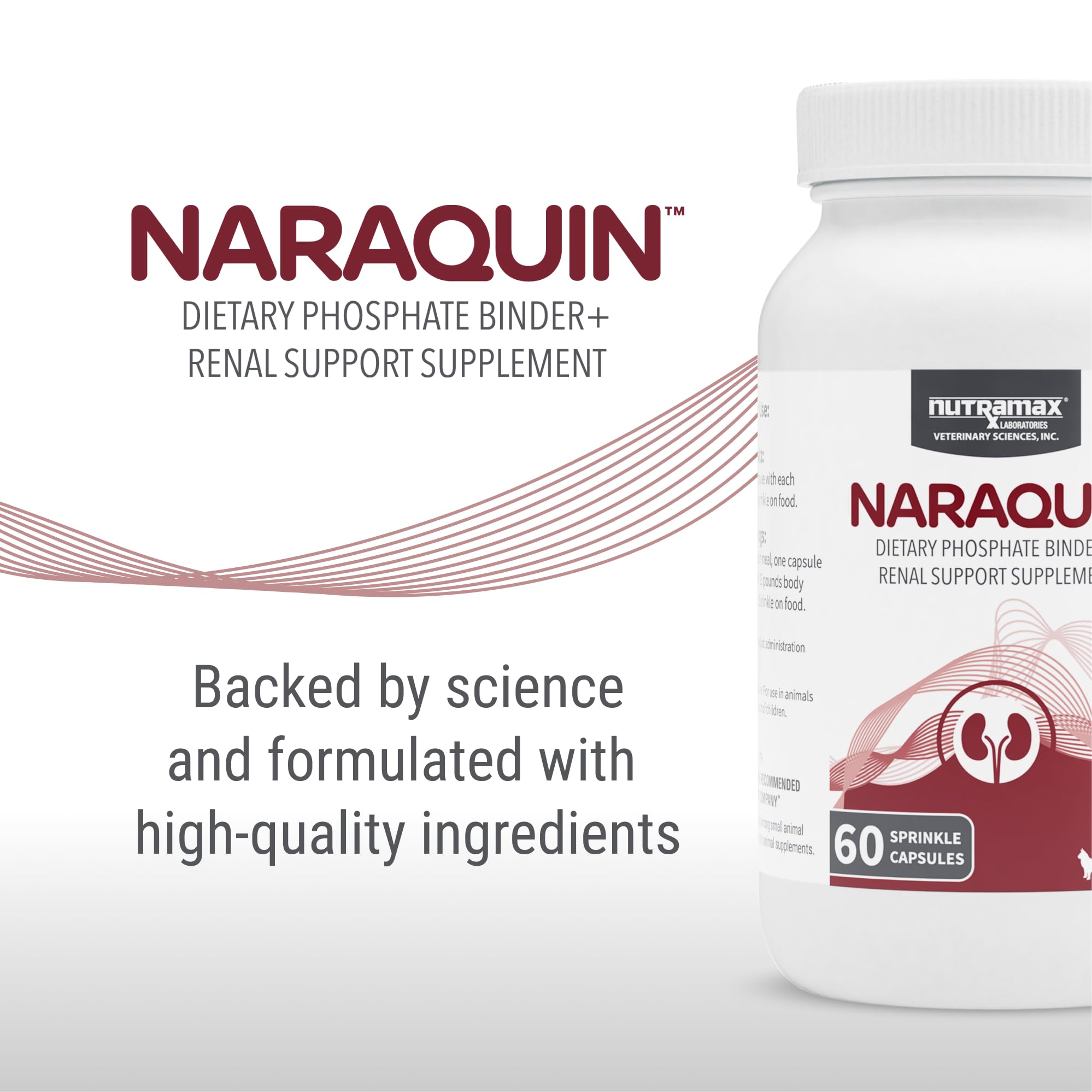 Sprinkle on kibble: Nutramax NARAQUIN supports simple incorporation.