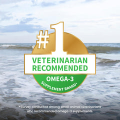 Nutramax Welactin omega-3 bottle label close-up showing EPA and DHA content