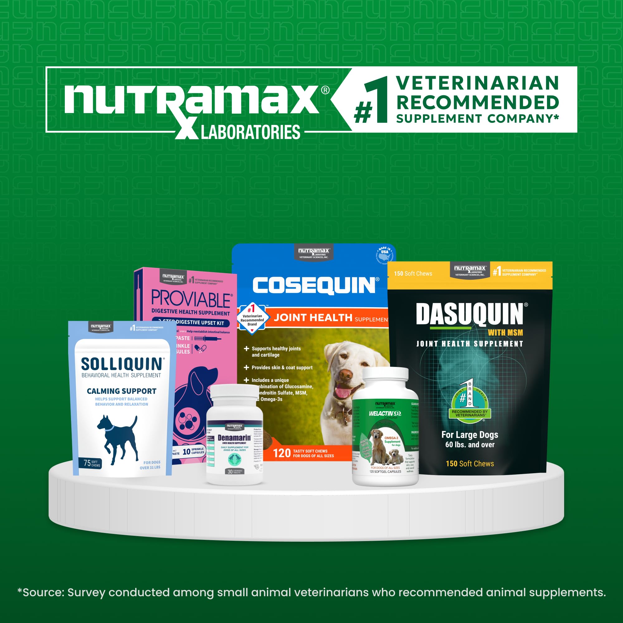 Nutramax Welactin Omega-3 for Dogs multi-dog pack on shelf
