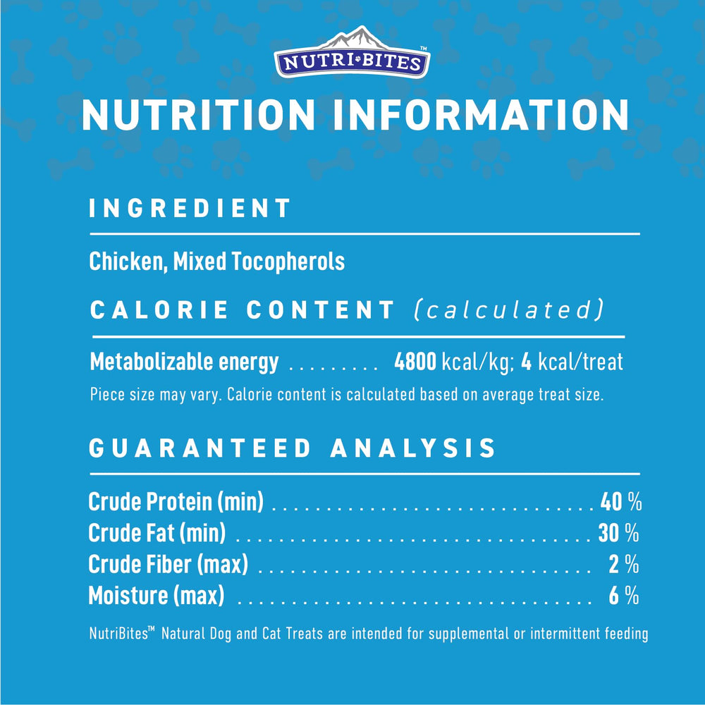 Nutri Bites bulk value pouch of chicken liver treats for daily use.