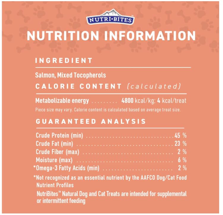 Nutri Bites omega-3 salmon snack supports healthy skin and coat