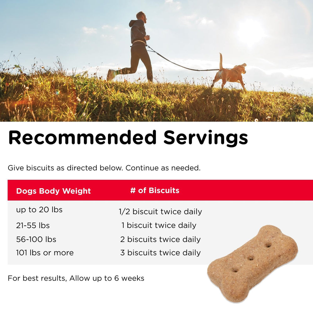 Nutri-Vet Hip & Joint Biscuits 166mg glucosamine per biscuit supports cartilage health.