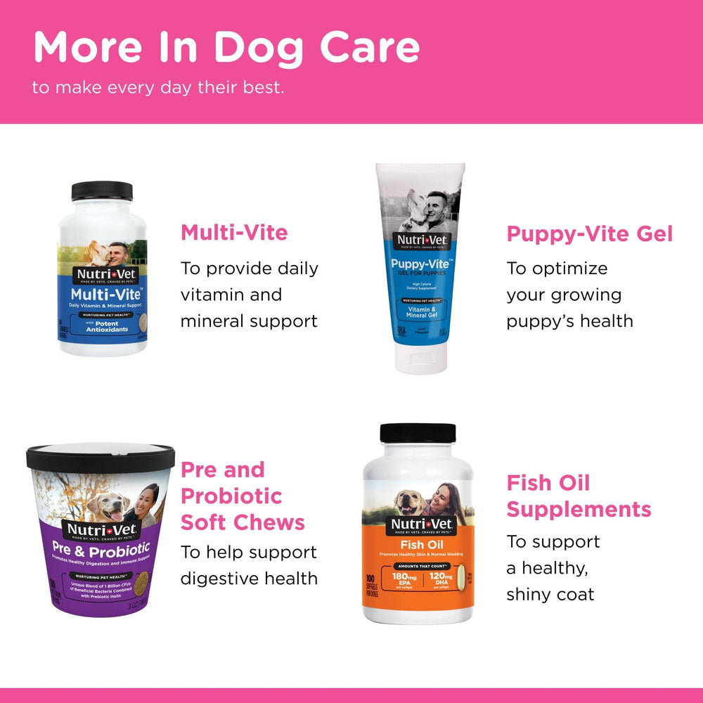 Nutri-Vet Allerg-Eze chewables promote coat shine and healthy skin