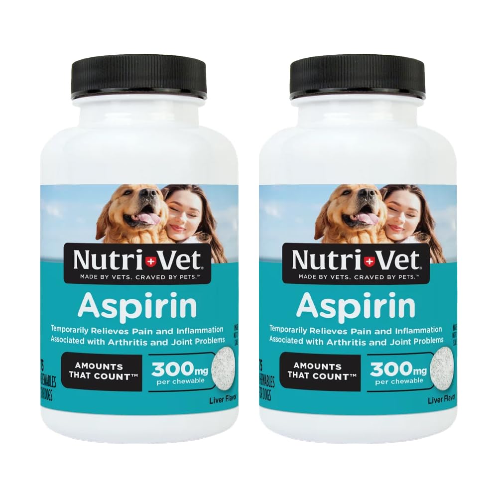 Nutri-Vet Aspirin Chewables for Large Dogs bottle with easy administration