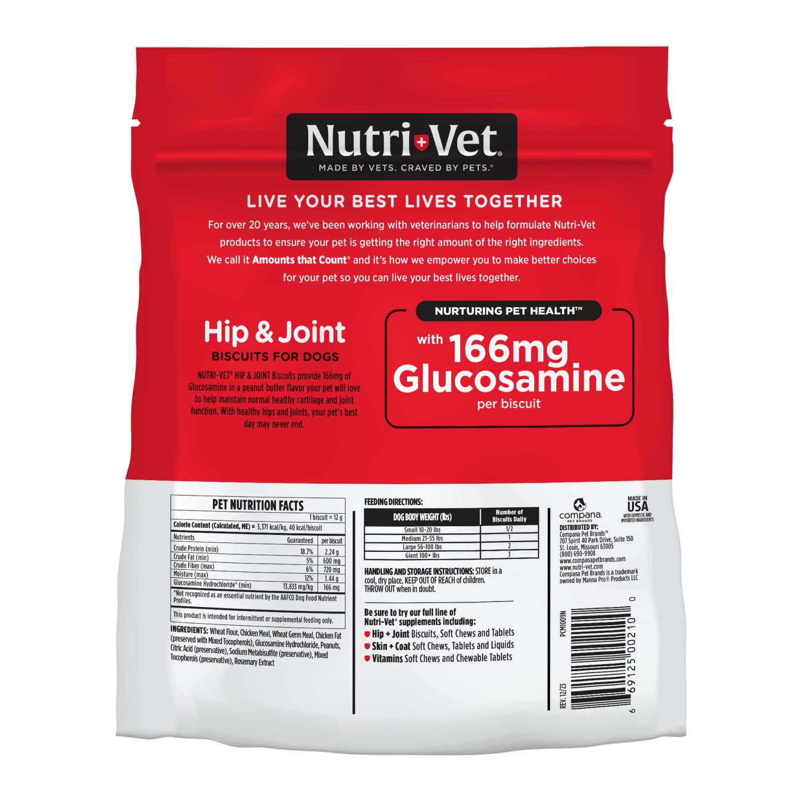 Nutri-Vet Hip & Joint Biscuits ready-to-use daily routine for joint support.