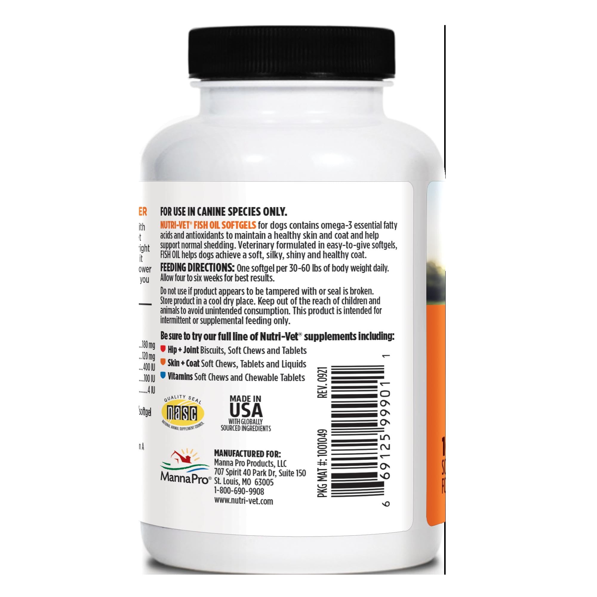 Hand offering Nutri-Vet soft gels as a daily treat.