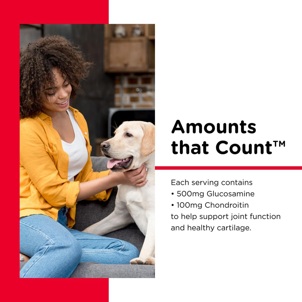 Nutri-Vet Hip and Joint chews ingredients include glucosamine and chondroitin.