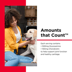 Nutri-Vet Hip and Joint chews ingredients include glucosamine and chondroitin.