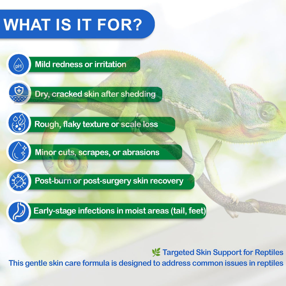 Nutriarise skin care application spray for targeted, comfortable reptile use.