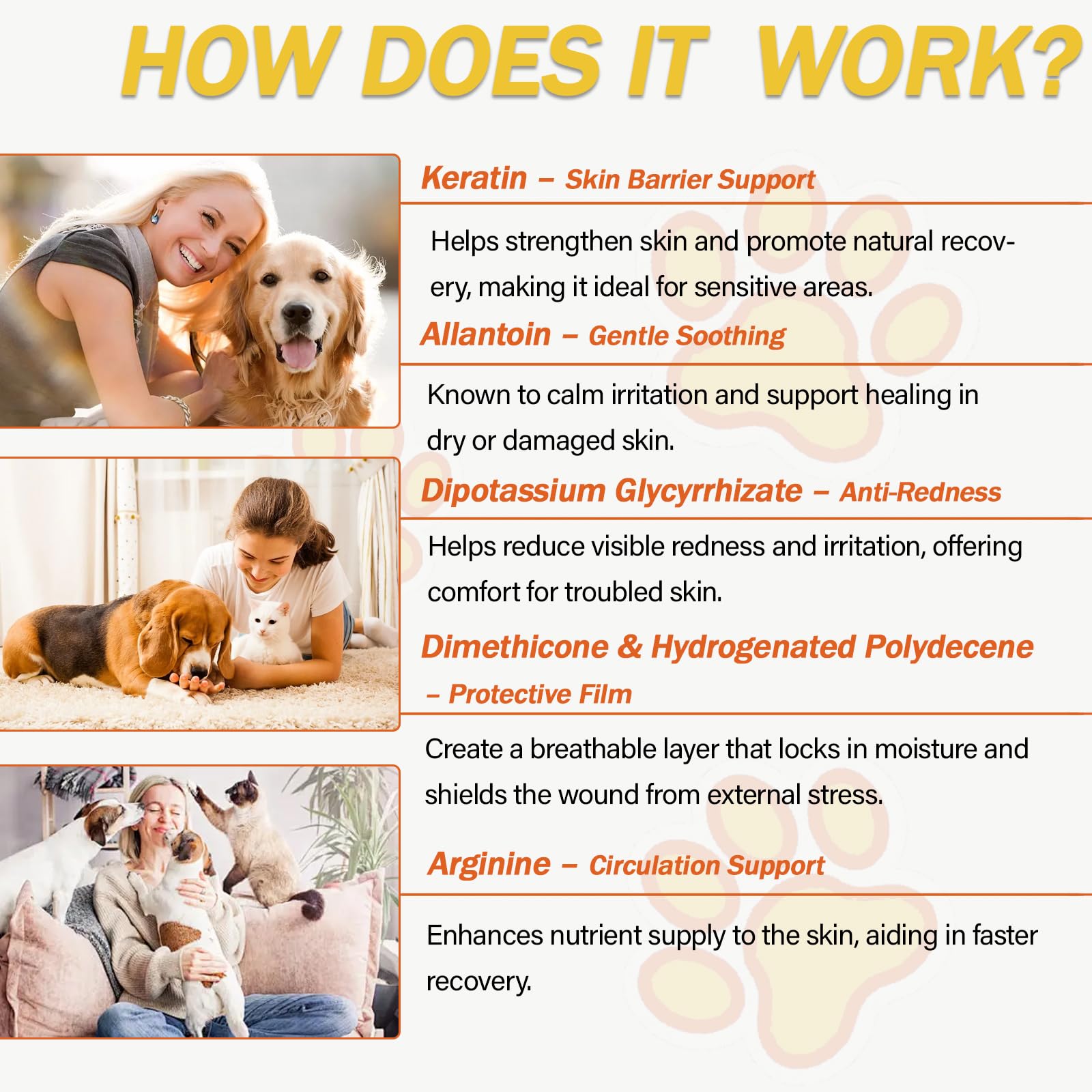 Nutriarise ointment applied to a cat wound for comfort.
