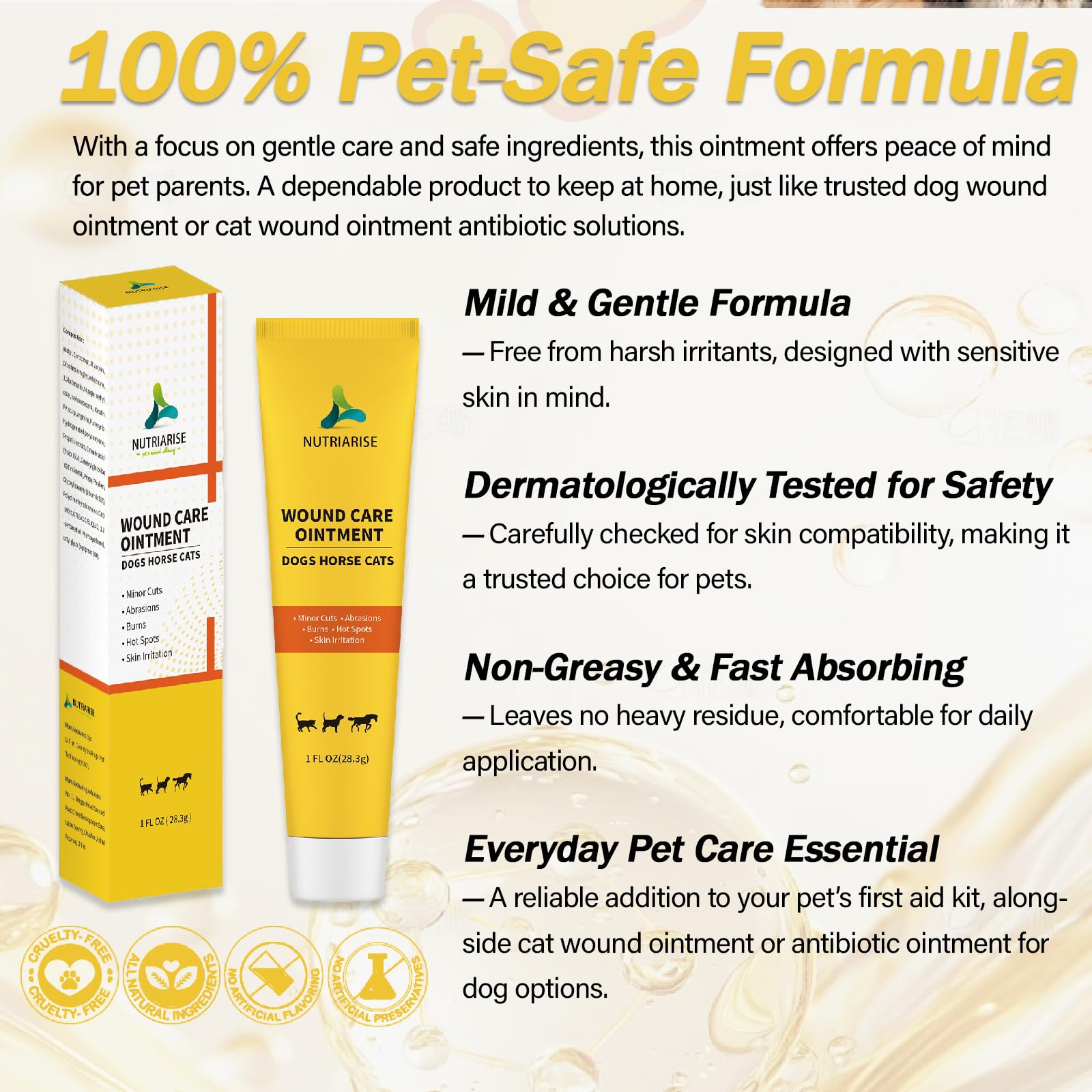 Nutriarise FK Keratin supports skin regeneration in the formula.