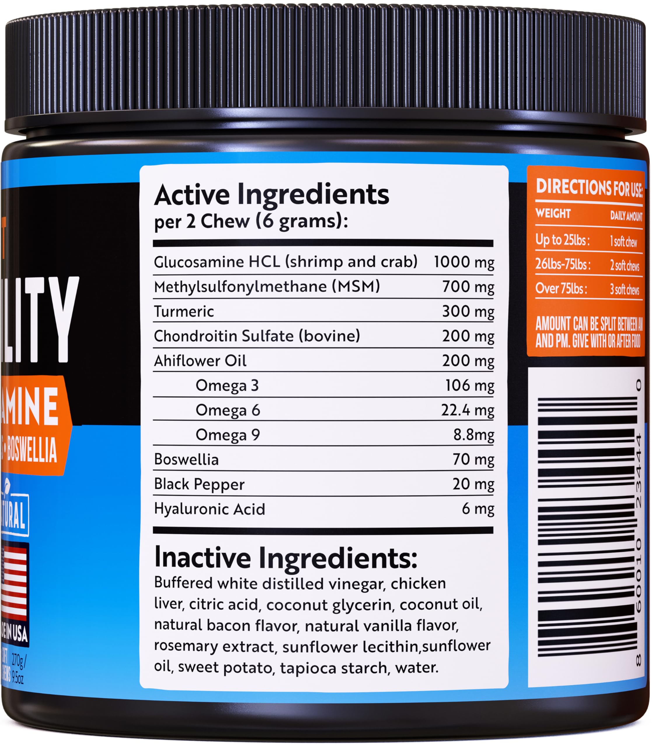Nutribark eight-ingredient formula for dog joint support