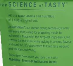 Nutribite beef liver freeze dried in pet bowl ready to share.