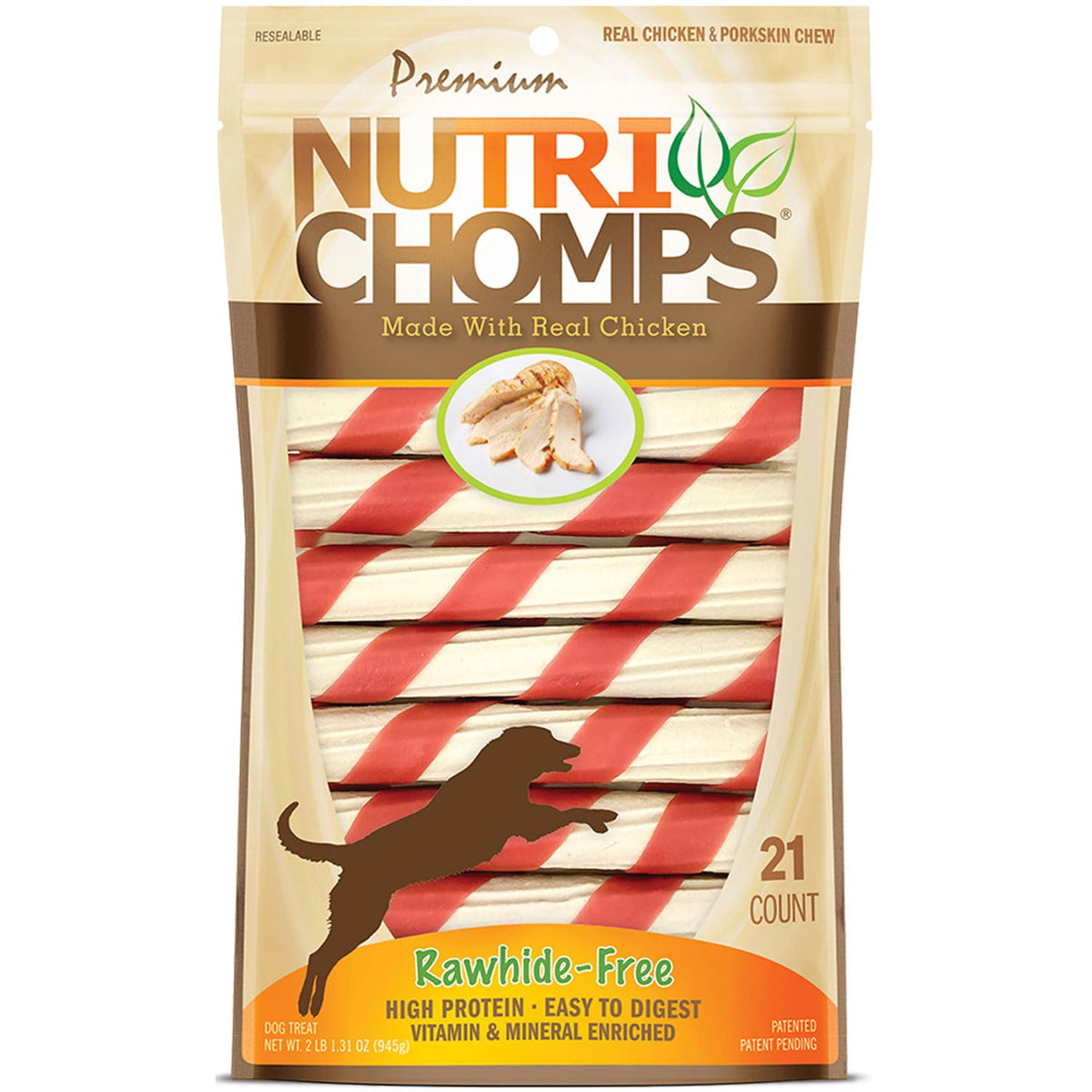 NutriChomps 6-inch twists for dogs, durable and tasty chew