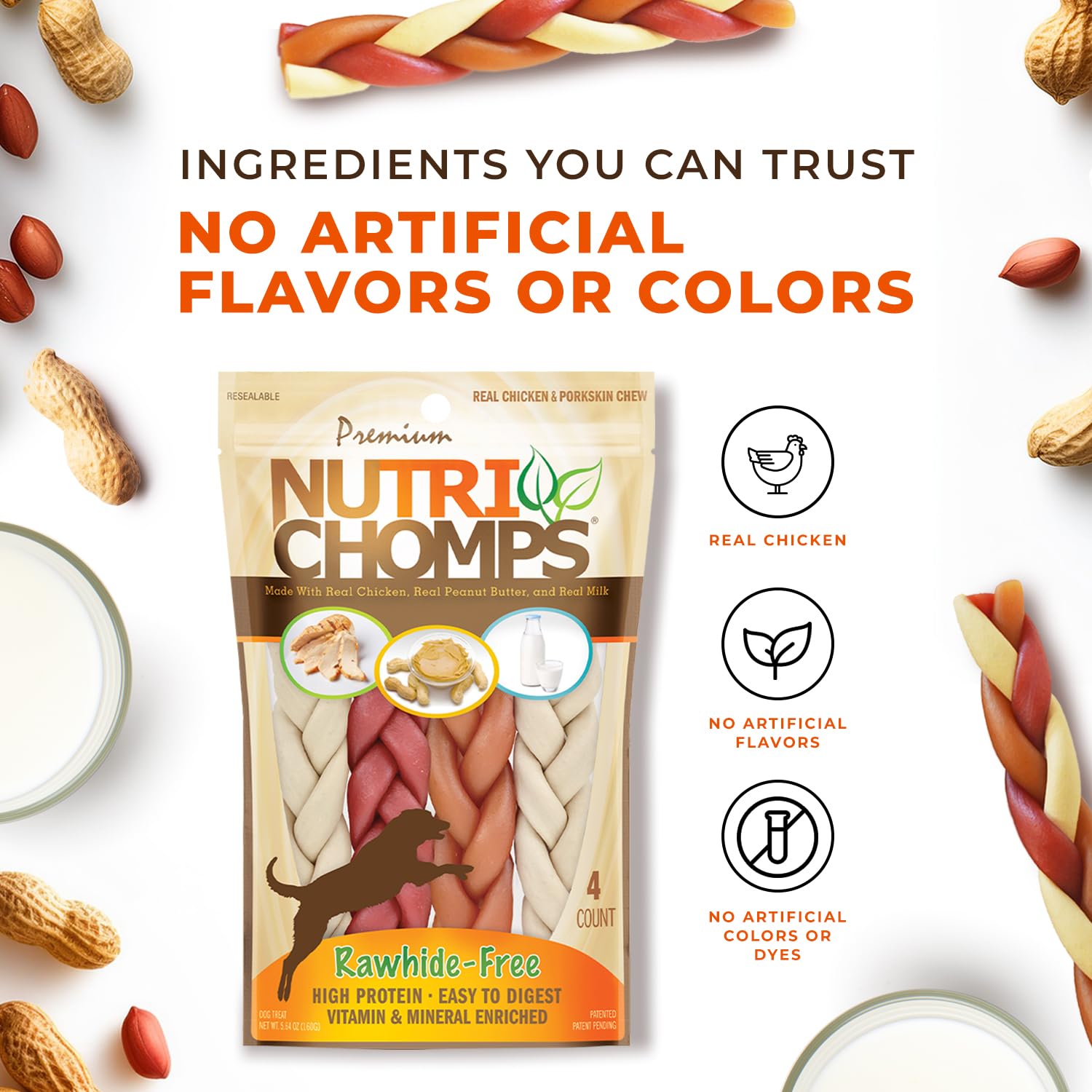 NutriChomps braids as a healthy, entertaining snack for dogs