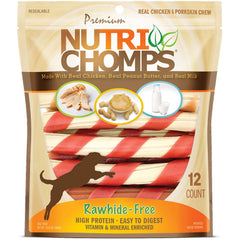 NutriChomps dog chews 6-inch twists deliver satisfying chew time and protein-rich flavor.