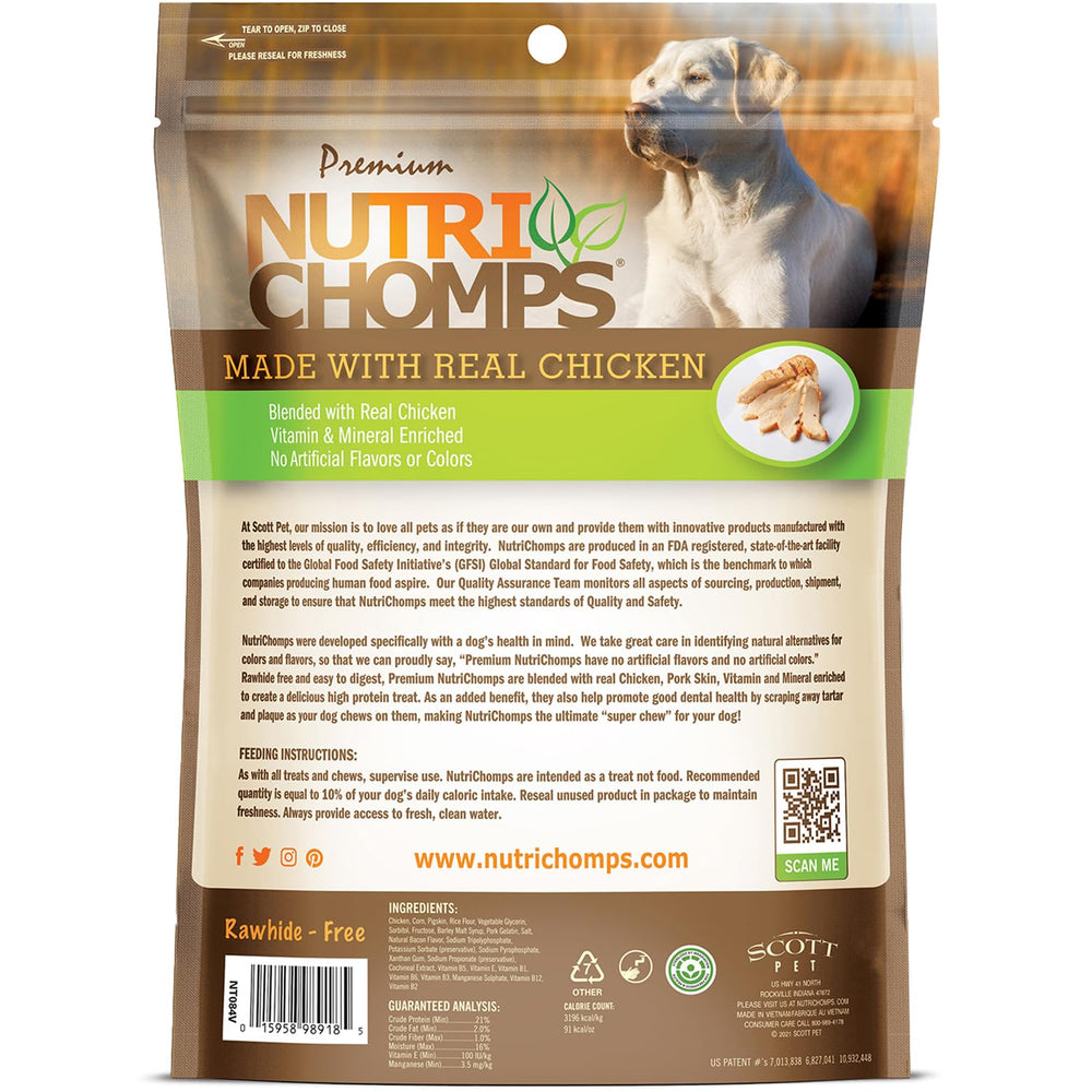 NutriChomps chews suit small to large dogs.