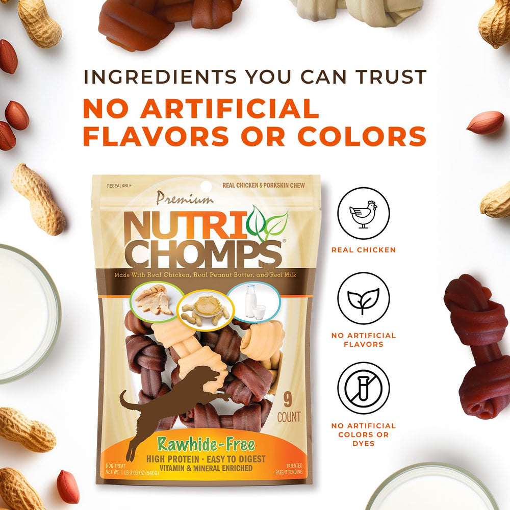 NutriChomps knot chew small-med-dog-size fits mid-sized dogs