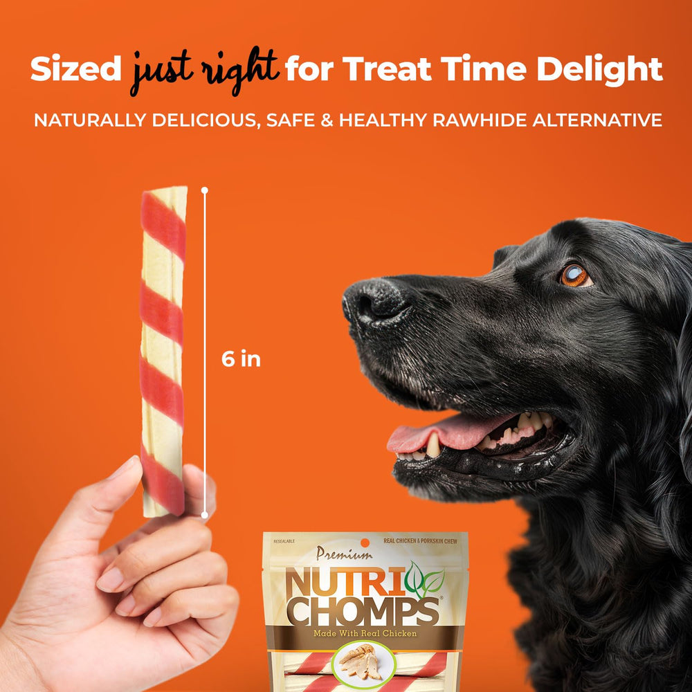 NutriChomps pork skin chew with wholesome protein