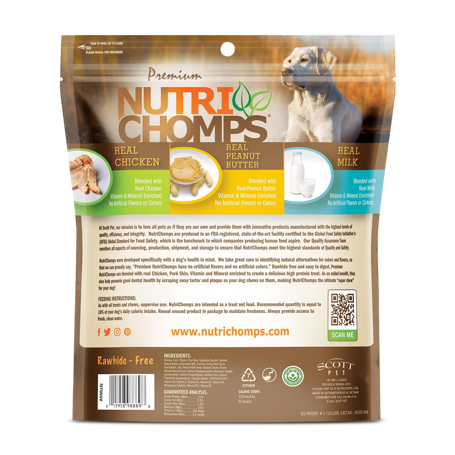 NutriChomps fortified with vitamins and minerals for dogs.