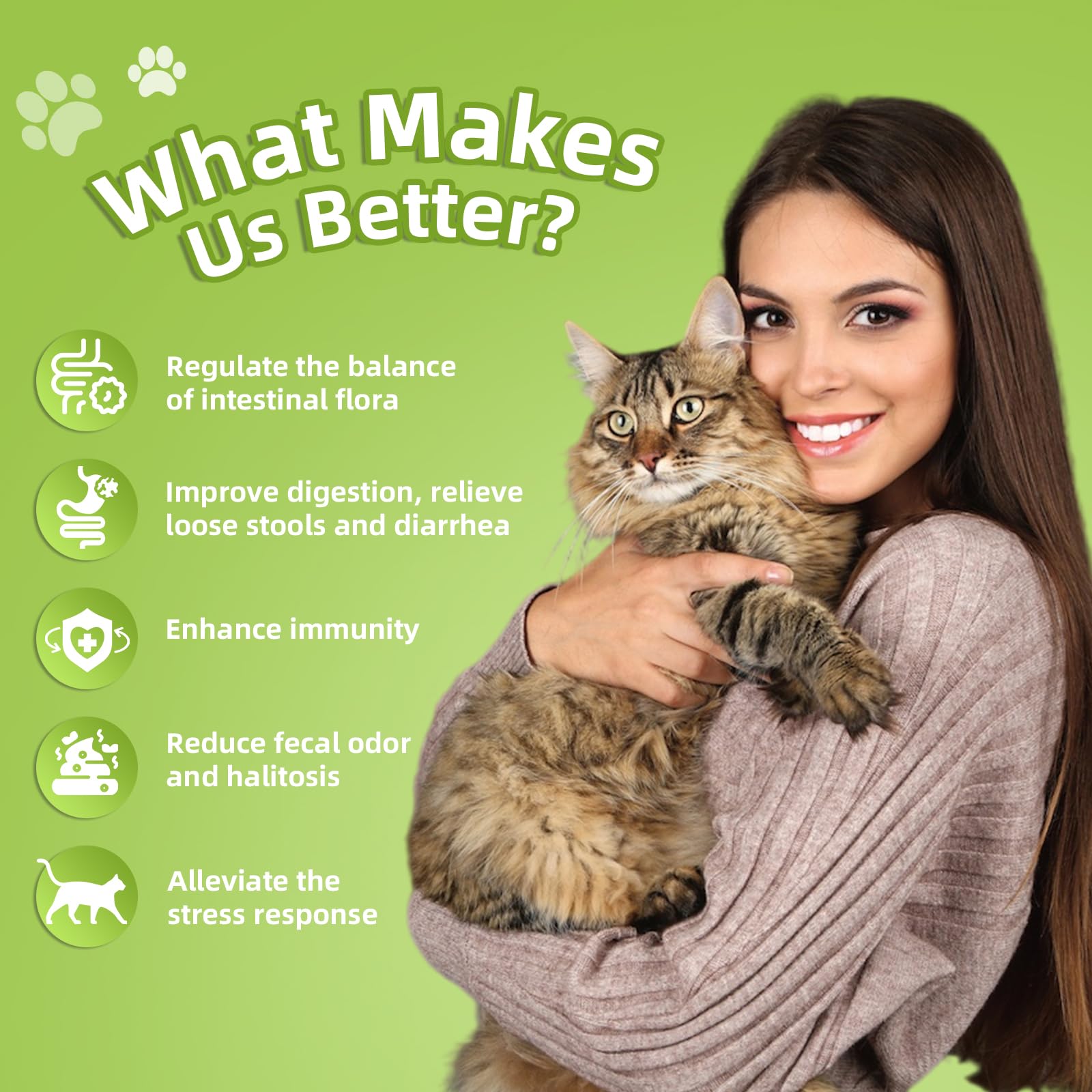 Nutridog Cat Probiotic clean ingredients with no corn or artificial additives.