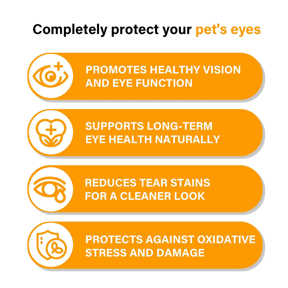 Nutridog formula with zeaxanthin and beta-carotene for eye health