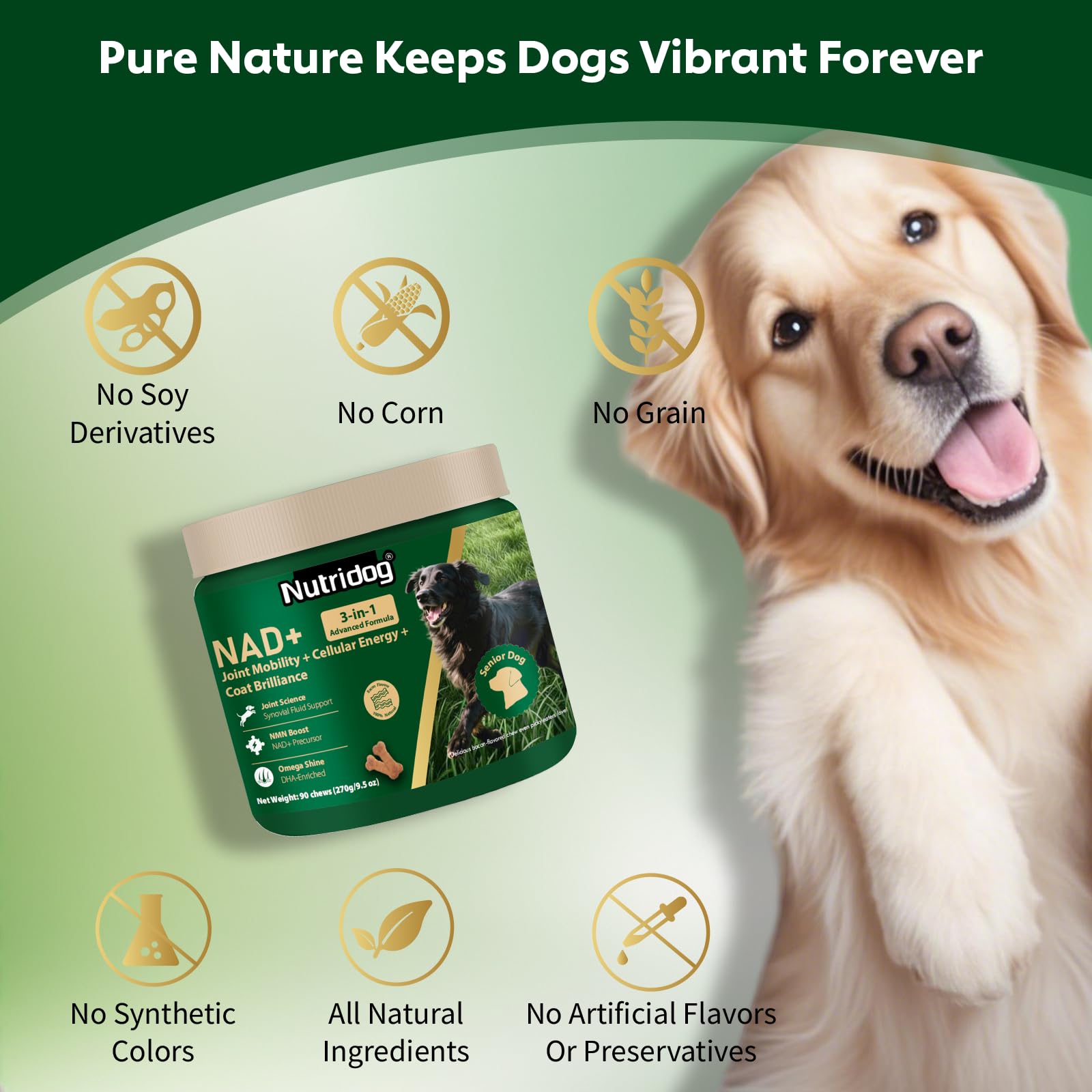 Bacon-flavor dog chews that dogs eagerly enjoy