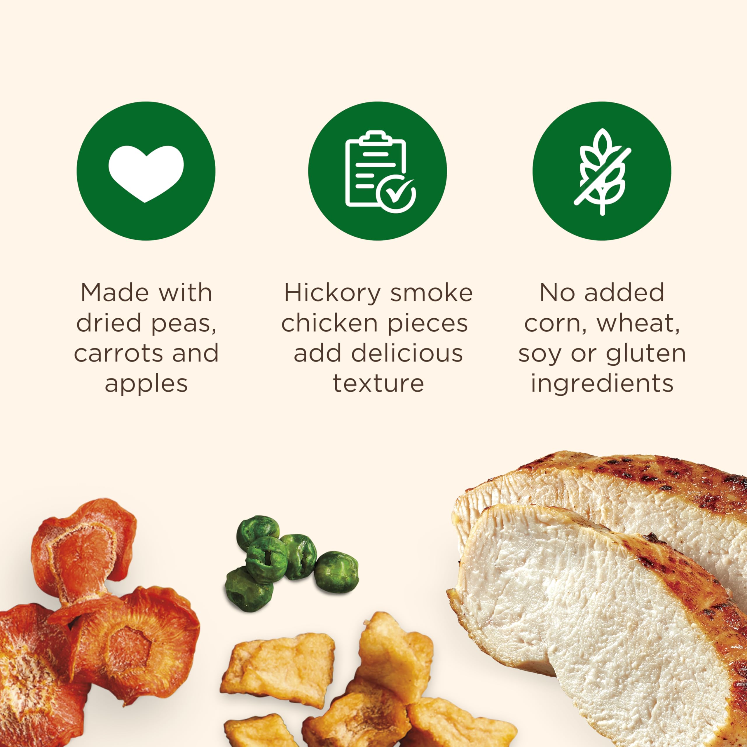 Nutrish Dish crisp apples; natural fiber and minerals for overall well-being