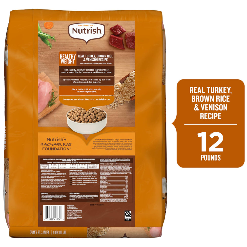 Nutrish dry dog food kibble close-up with appealing texture for dogs.