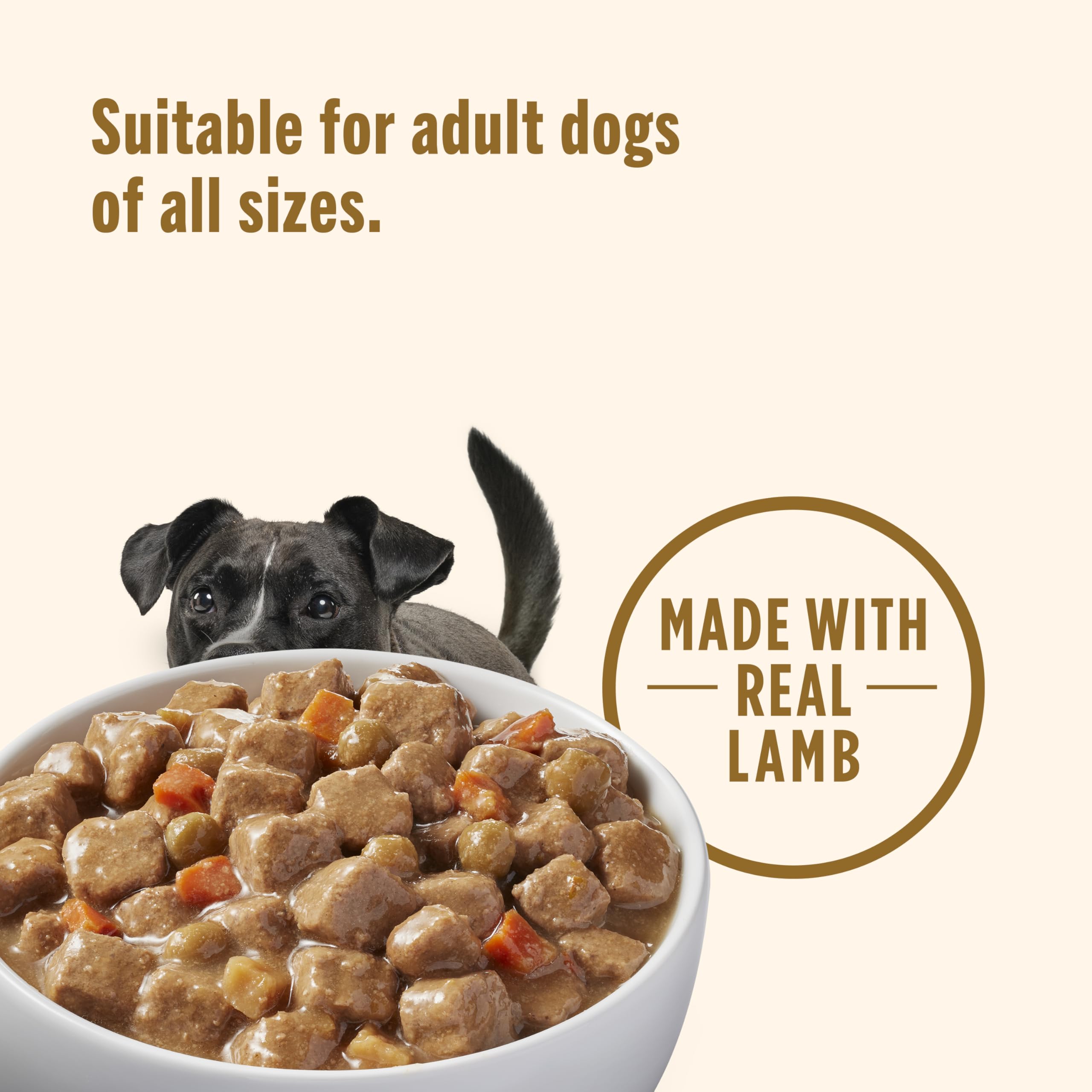 Nutrish Gentle Digestion adult dog serving shown in a bowl.