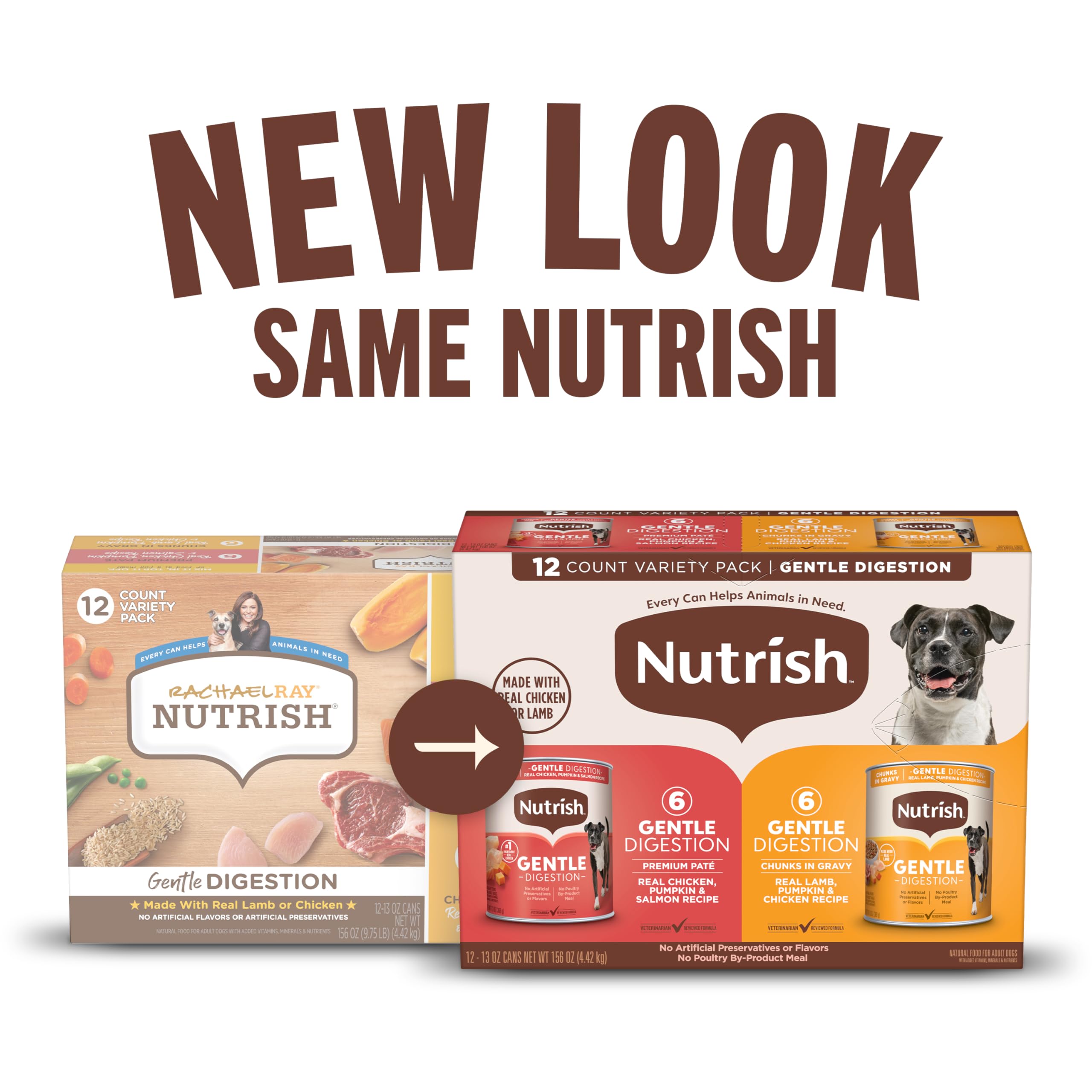 Nutrish Gentle Digestion real chicken pumpkin can emphasizing real ingredients for tasty meals.