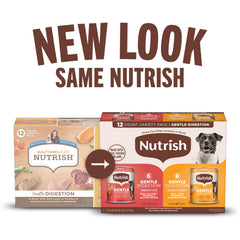 Nutrish Gentle Digestion real chicken pumpkin can emphasizing real ingredients for tasty meals.