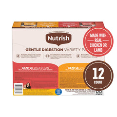 Nutrish Gentle Digestion real lamb pumpkin can focusing on protein and fiber pieces.