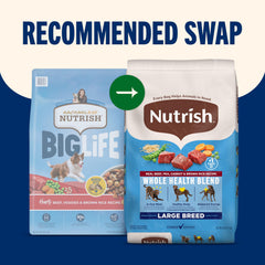 Nutrish Large Breed kibble with glucosamine and chondroitin for joints
