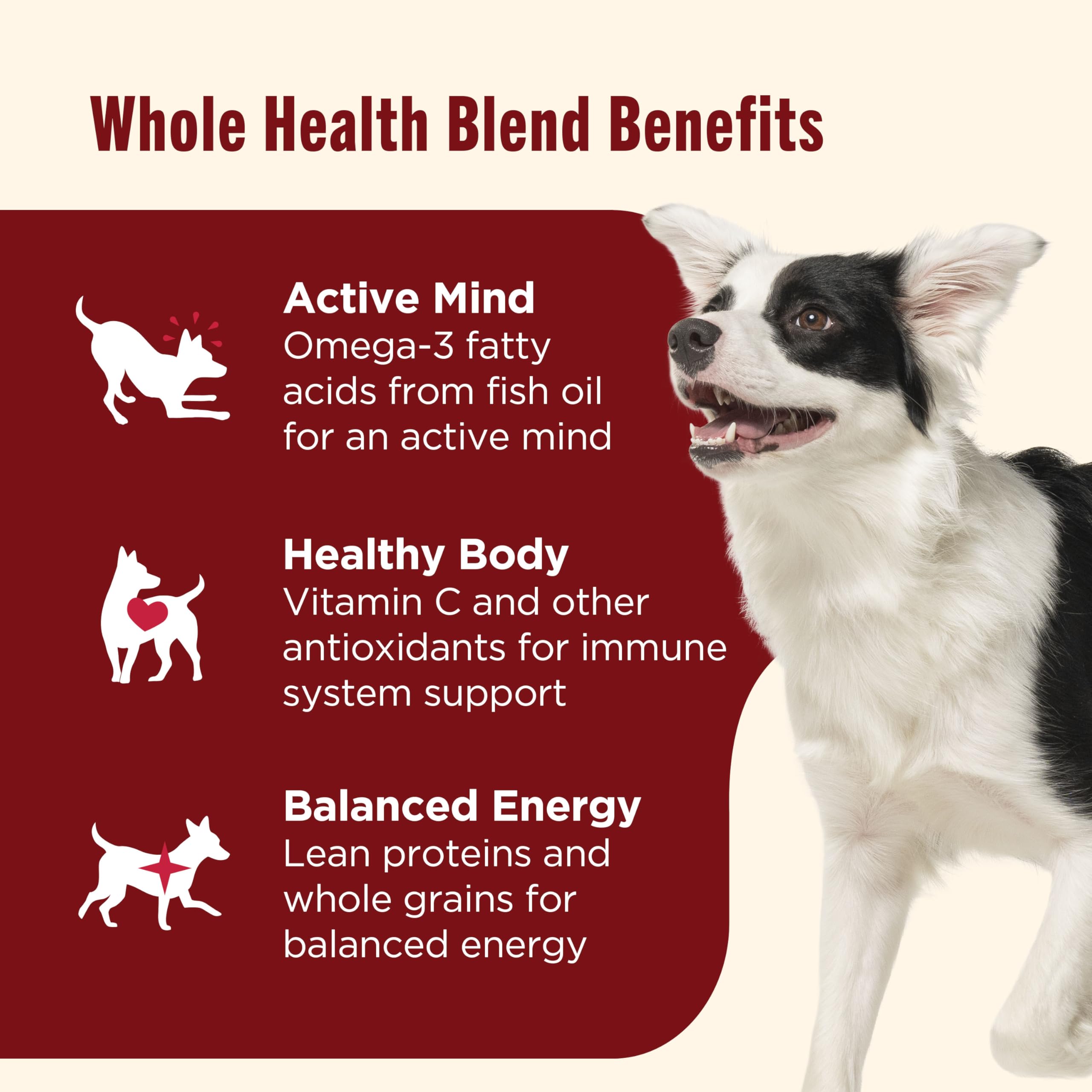 Nutrish dog food label shows no poultry by-product meal